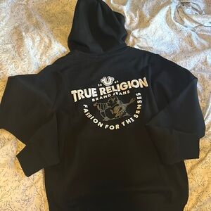 True religion zip up black/grey